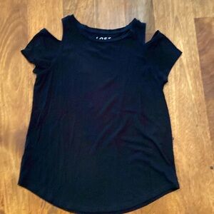 LOFT petite cold shoulder loose fit short sleeve top